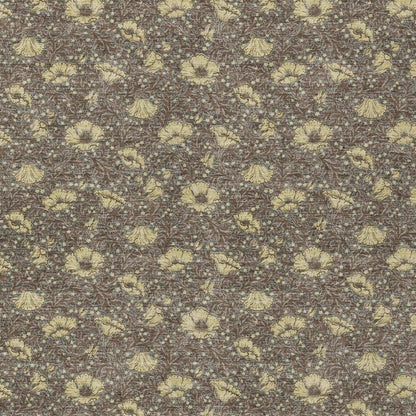 10' X 14' Brown And Coffee Floral Washable Indoor Outdoor Area Rug