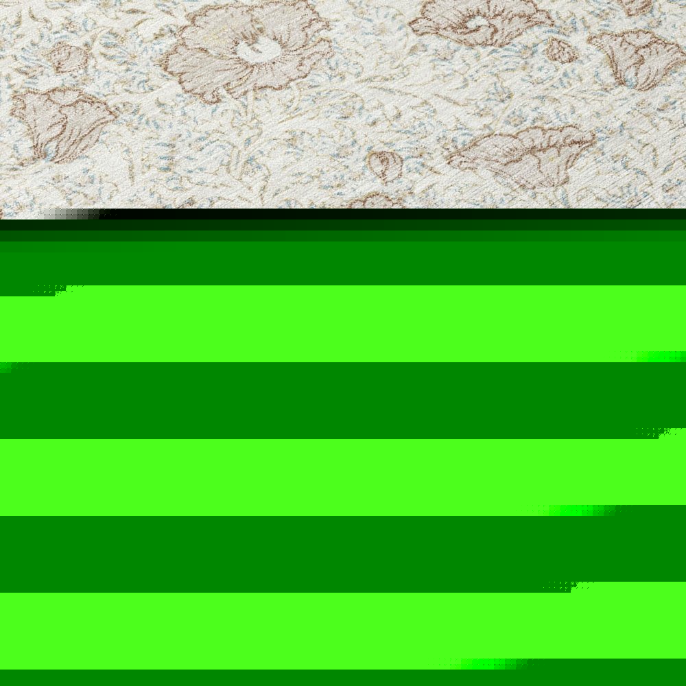 8' X 10' Ivory And Pearl Floral Washable Indoor Outdoor Area Rug HomeRoots
