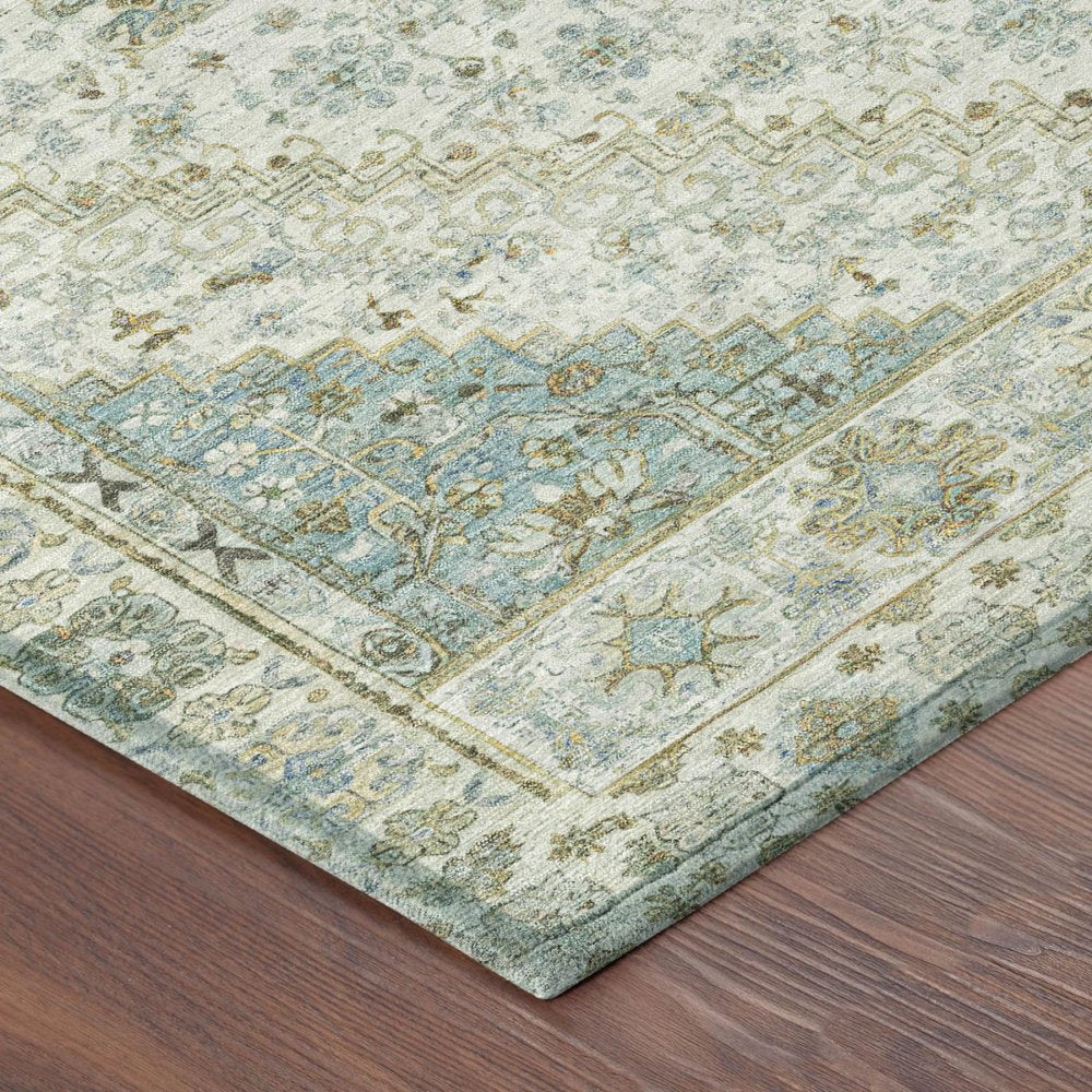 9' X 12' Ivory And Silver Oriental Washable Indoor Outdoor Area Rug HomeRoots