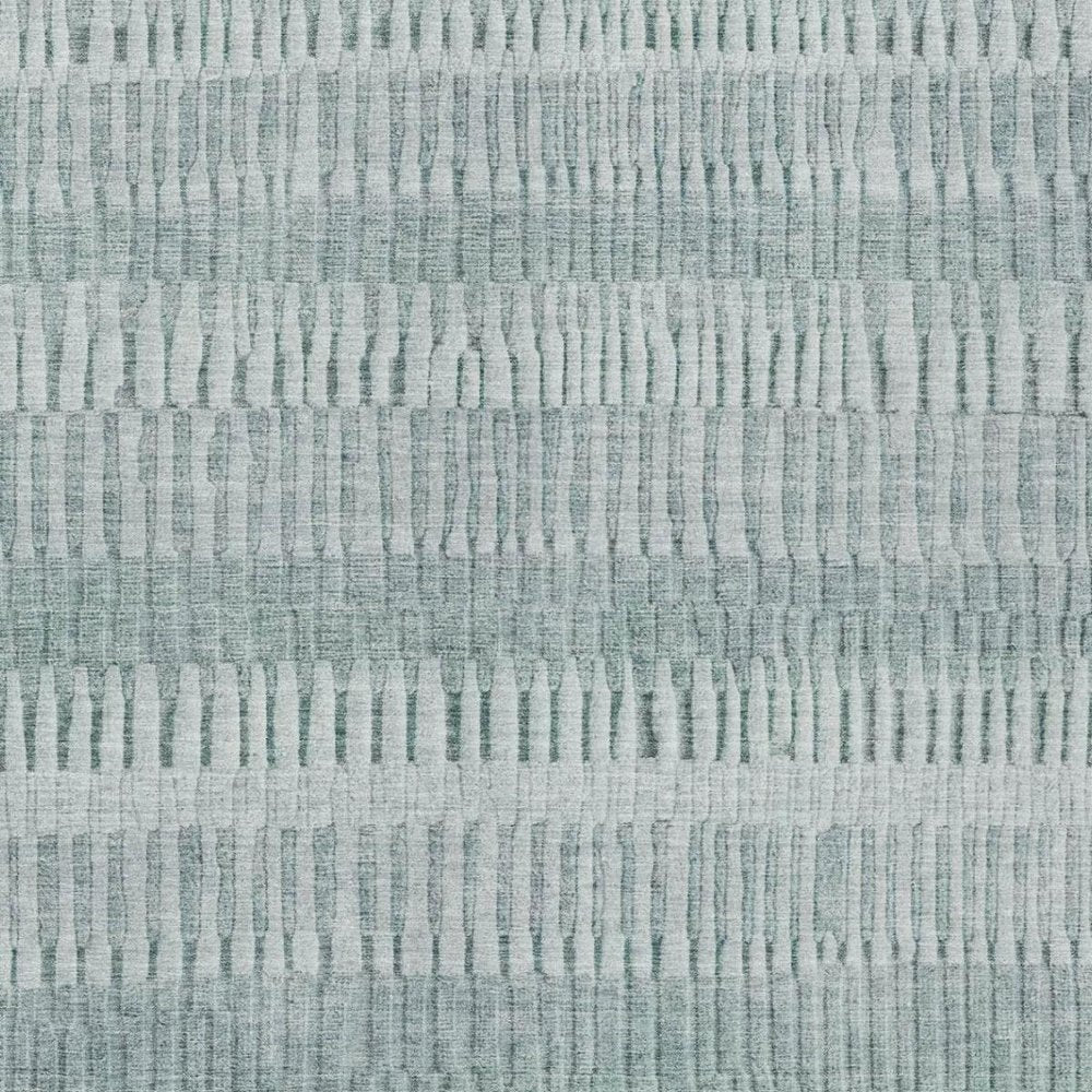 5' X 8' Aqua And Teal Blue Striped Washable Indoor Outdoor Area Rug — view 8