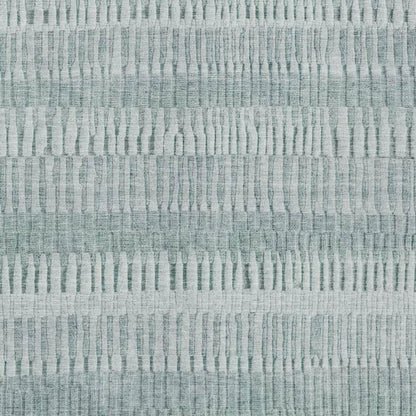 5' X 8' Aqua And Teal Blue Striped Washable Indoor Outdoor Area Rug