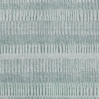 5' X 8' Aqua And Teal Blue Striped Washable Indoor Outdoor Area Rug