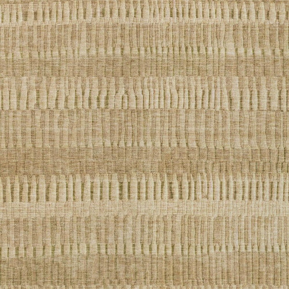 3' X 5' Copper And Orange Striped Washable Indoor Outdoor Area Rug