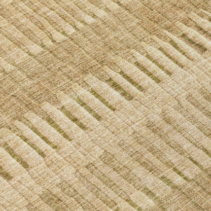 5' X 8' Copper And Orange Striped Washable Indoor Outdoor Area Rug HomeRoots