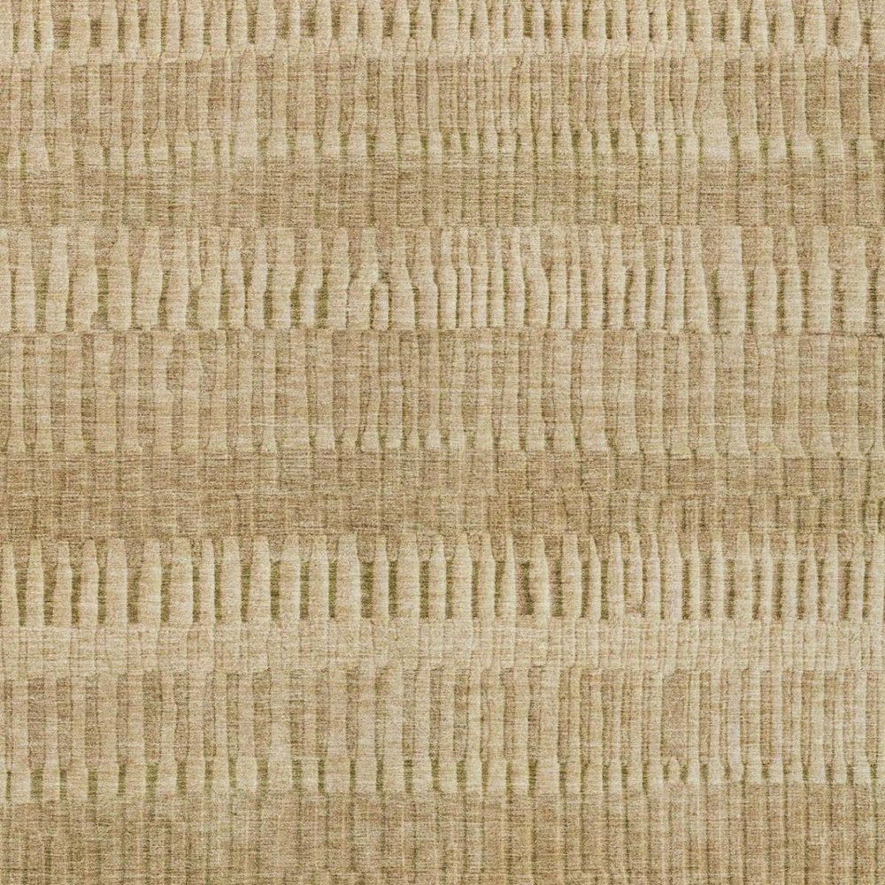 9' X 12' Copper And Orange Striped Washable Indoor Outdoor Area Rug — view 7