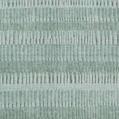 10' X 14' Teal Blue And Silver Striped Washable Indoor Outdoor Area Rug