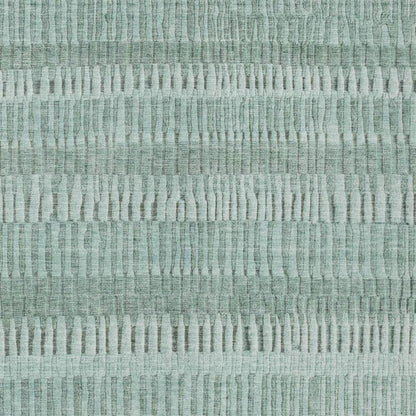 10' X 14' Teal Blue And Silver Striped Washable Indoor Outdoor Area Rug