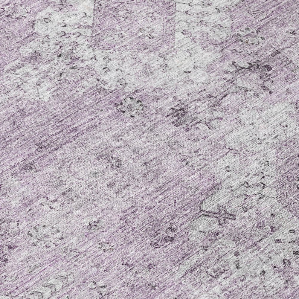 5' X 8' Lilac And Purple Oriental Washable Indoor Outdoor Area Rug HomeRoots