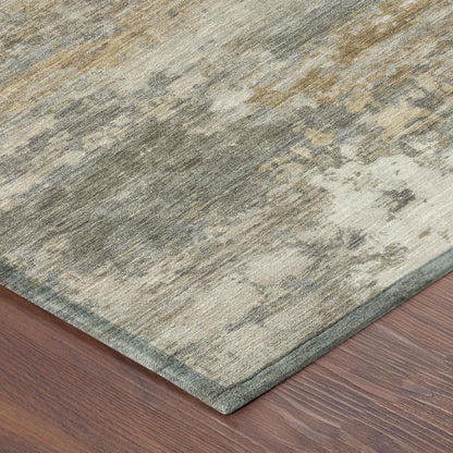 8' X 10' Khaki And Brown Abstract Washable Indoor Outdoor Area Rug HomeRoots