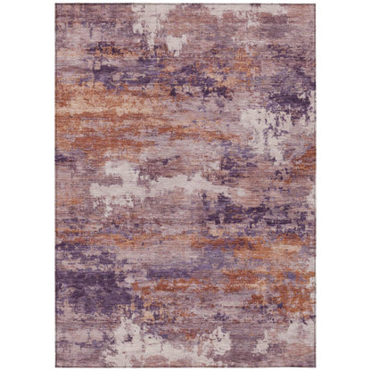 8' X 10' Plum And Purple Abstract Washable Indoor Outdoor Area Rug HomeRoots