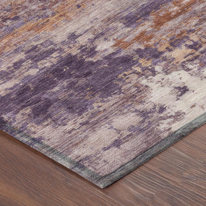 8' X 10' Plum And Purple Abstract Washable Indoor Outdoor Area Rug HomeRoots