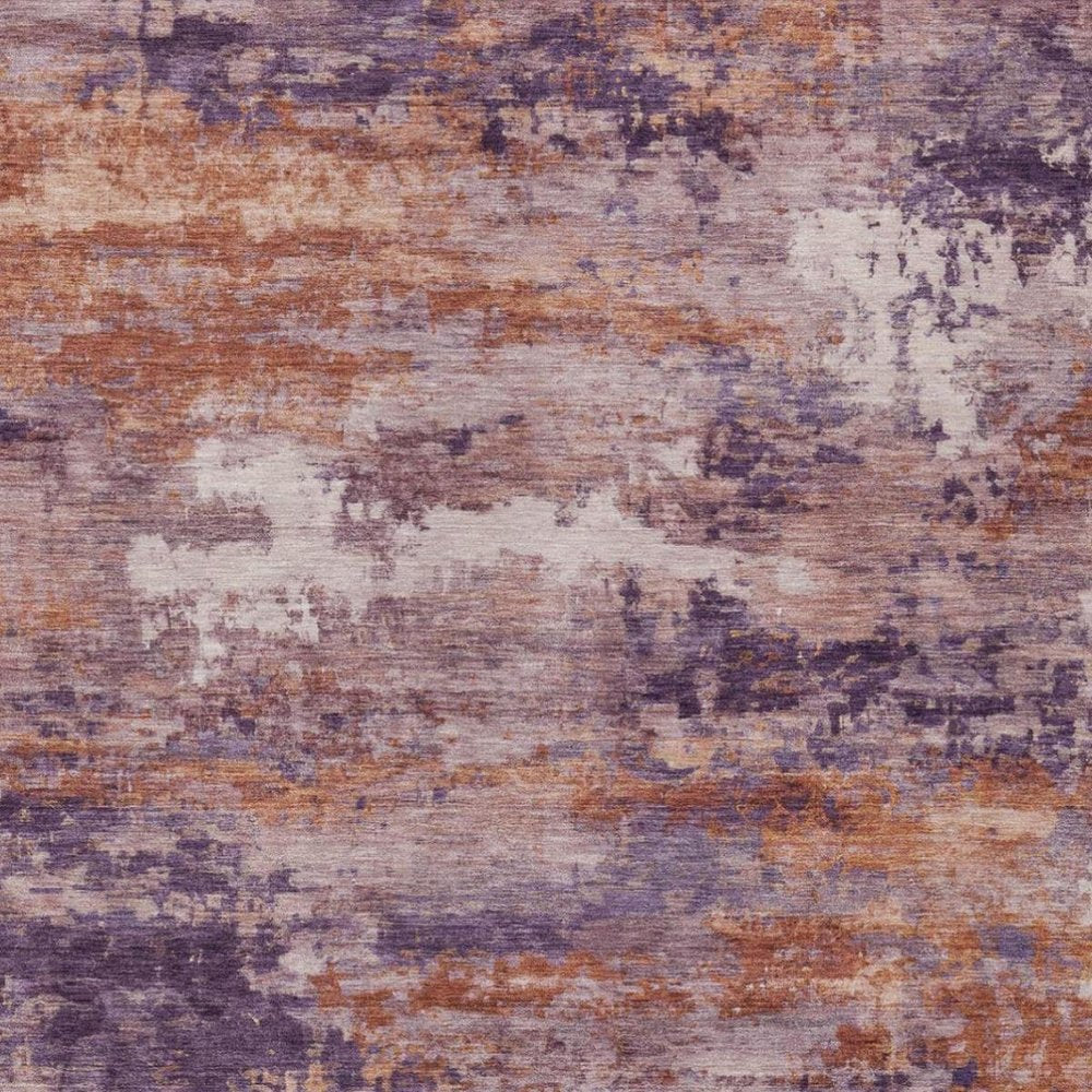 9' X 12' Plum And Purple Abstract Washable Indoor Outdoor Area Rug — view 7