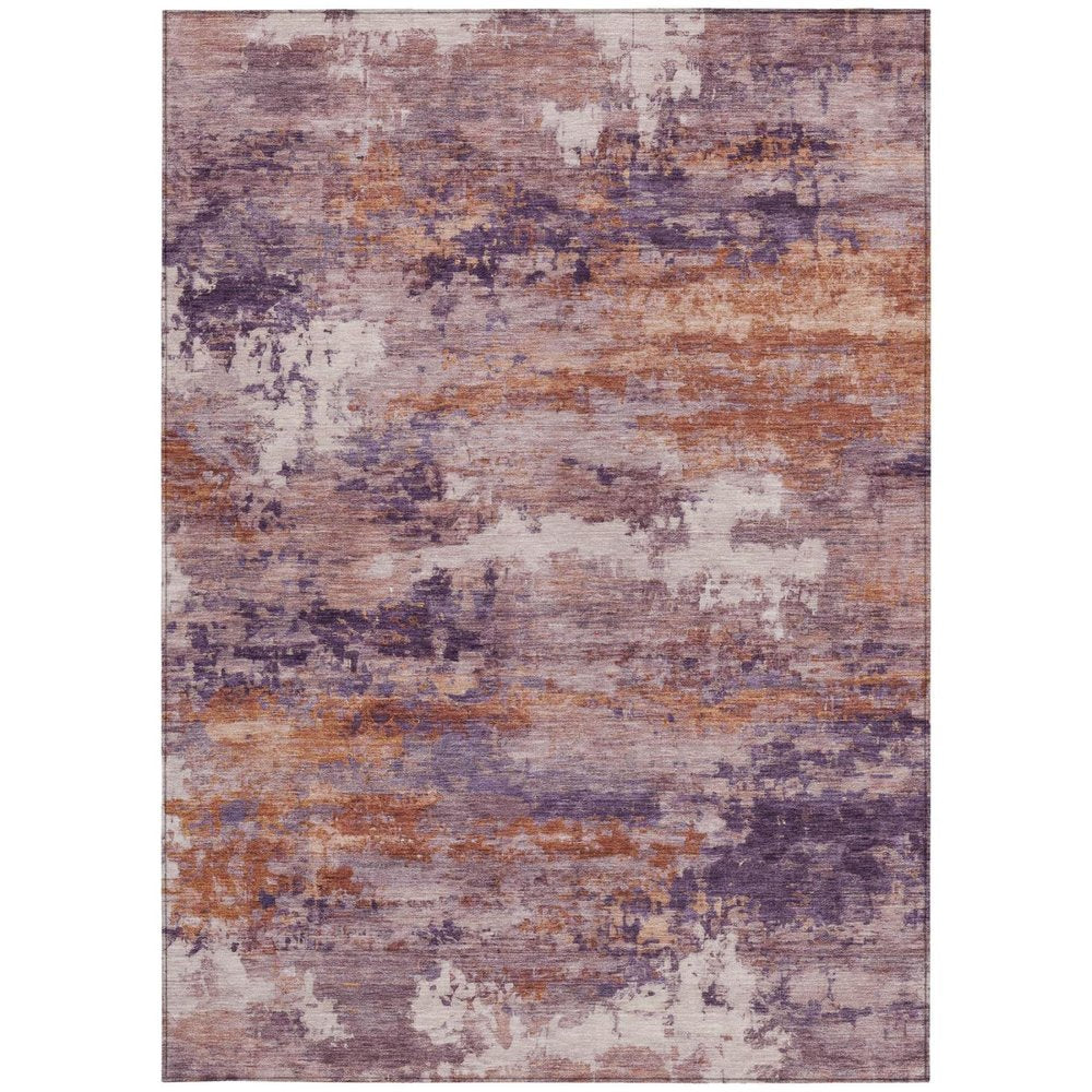 9' X 12' Plum And Purple Abstract Washable Indoor Outdoor Area Rug — view 8