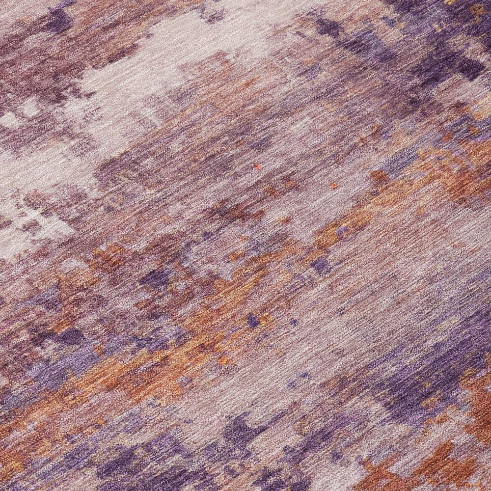 10' X 14' Plum And Purple Abstract Washable Indoor Outdoor Area Rug HomeRoots
