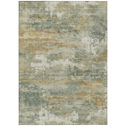 10' X 14' Sage And Green Abstract Washable Indoor Outdoor Area Rug HomeRoots