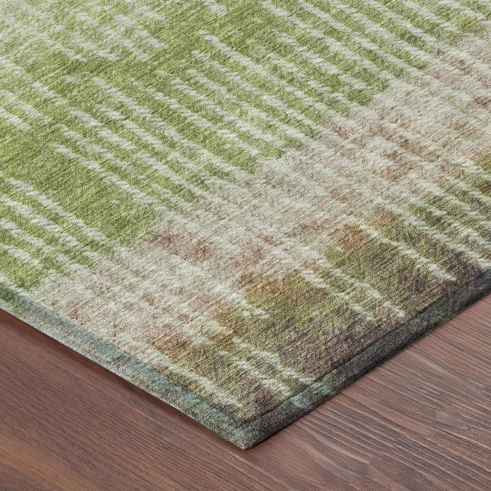 9' X 12' Green And Beige Abstract Washable Indoor Outdoor Area Rug HomeRoots