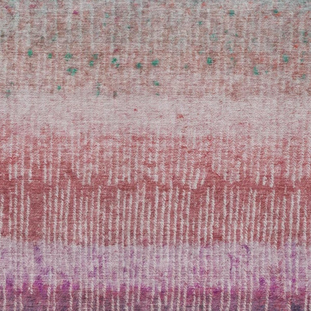 3' X 5' Pink And Blush Abstract Washable Indoor Outdoor Area Rug