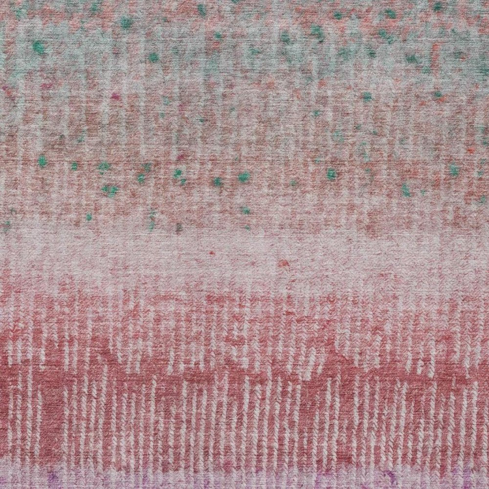 5' X 8' Pink And Blush Abstract Washable Indoor Outdoor Area Rug — view 7
