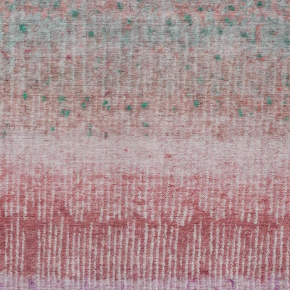5' X 8' Pink And Blush Abstract Washable Indoor Outdoor Area Rug