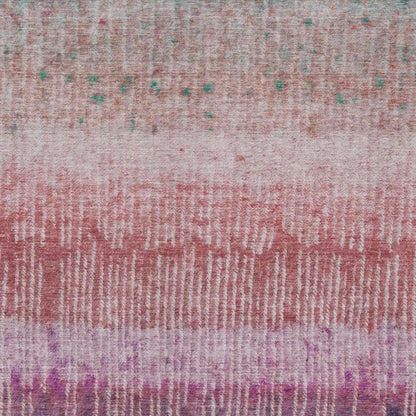 5' X 8' Pink And Blush Abstract Washable Indoor Outdoor Area Rug