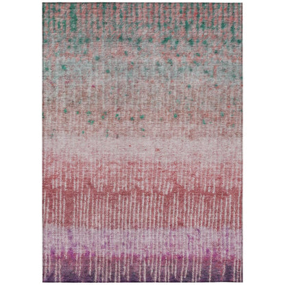 5' X 8' Pink And Blush Abstract Washable Indoor Outdoor Area Rug HomeRoots