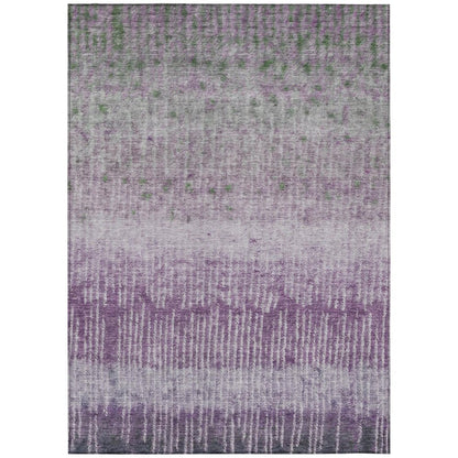 5' X 8' Purple And Lavender Abstract Washable Indoor Outdoor Area Rug HomeRoots