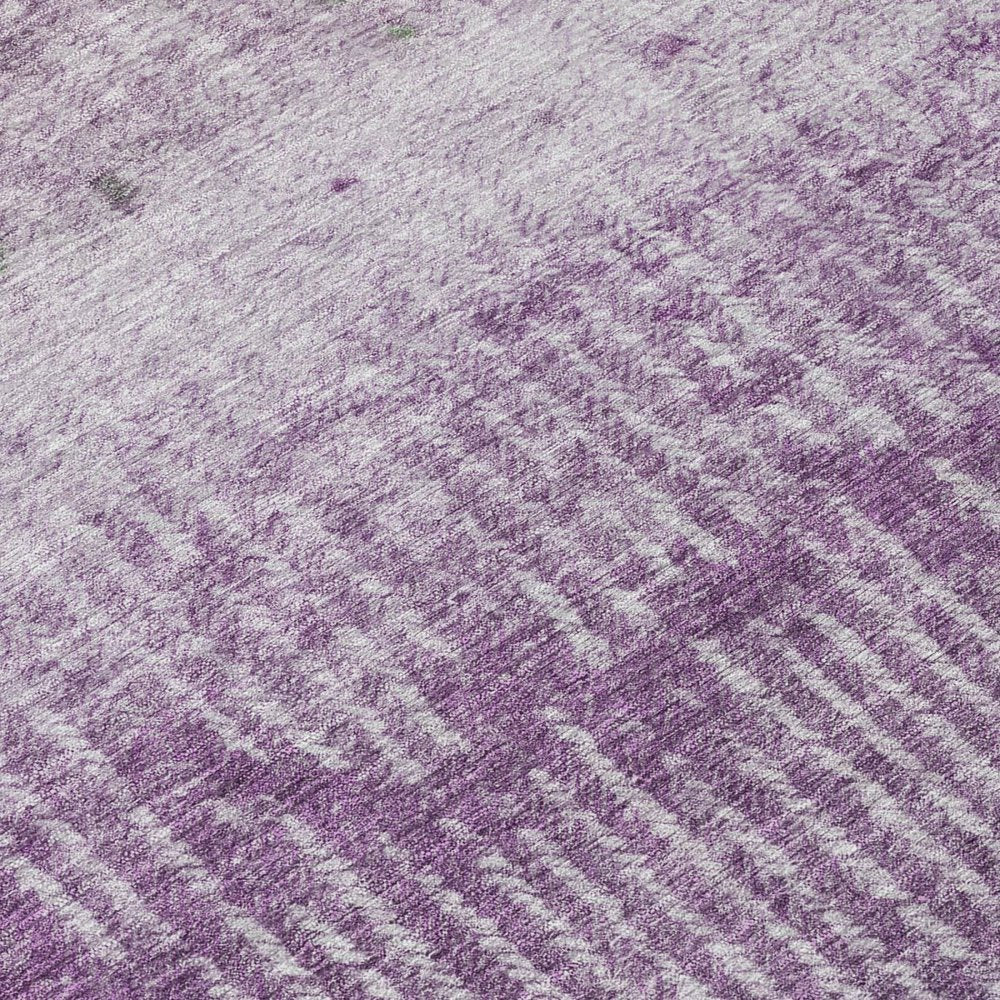 5' X 8' Purple And Lavender Abstract Washable Indoor Outdoor Area Rug — view 3