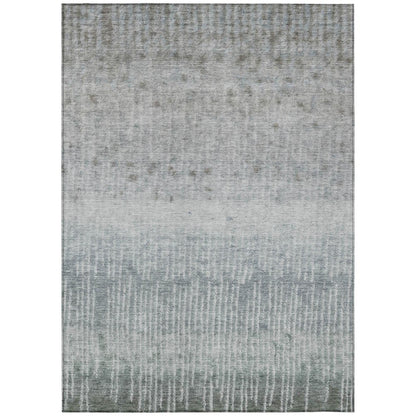 5' X 8' Sage And Green Abstract Washable Indoor Outdoor Area Rug HomeRoots