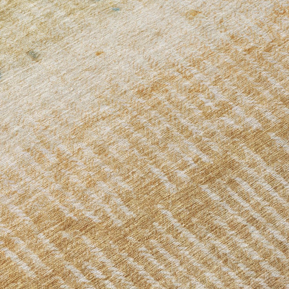 3' X 5' Wheat And Gold Abstract Washable Indoor Outdoor Area Rug HomeRoots