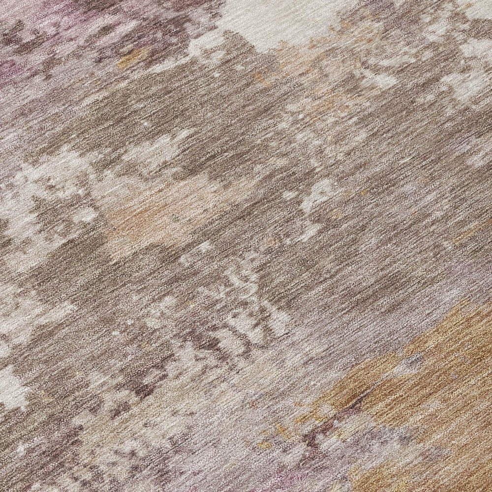 9' X 12' Brown And Blush Abstract Washable Indoor Outdoor Area Rug HomeRoots