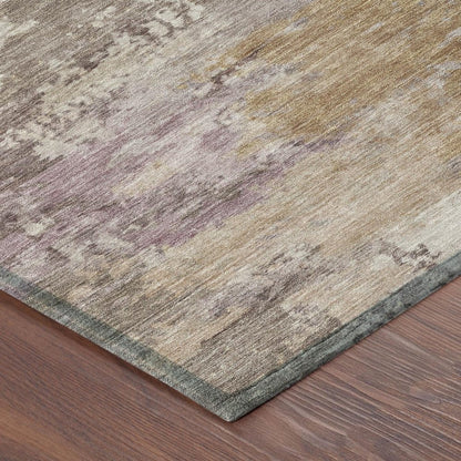10' X 14' Brown And Blush Abstract Washable Indoor Outdoor Area Rug HomeRoots