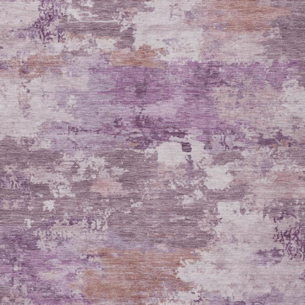 3' X 5' Plum And Purple Abstract Washable Indoor Outdoor Area Rug — view 8
