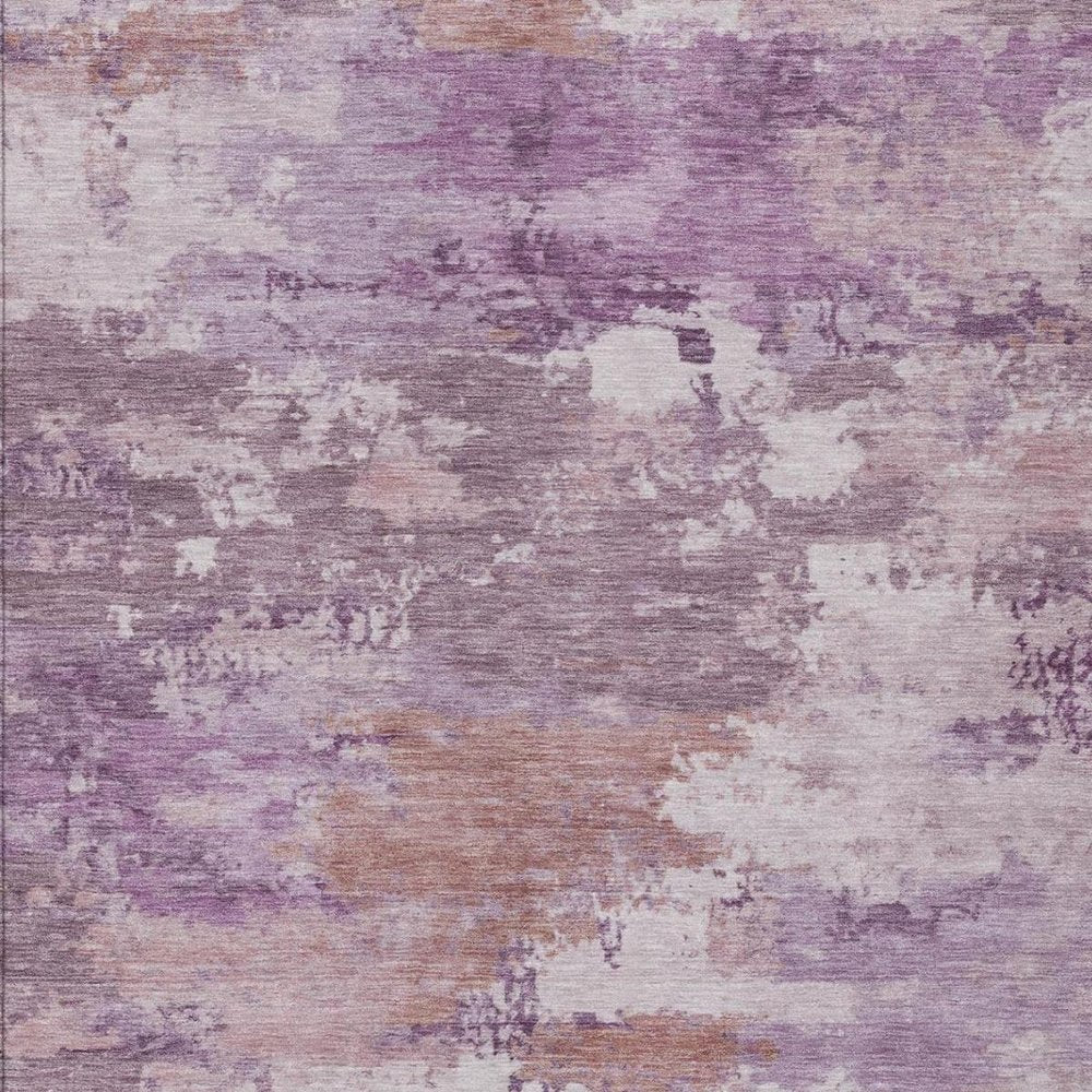 3' X 5' Plum And Purple Abstract Washable Indoor Outdoor Area Rug — view 9