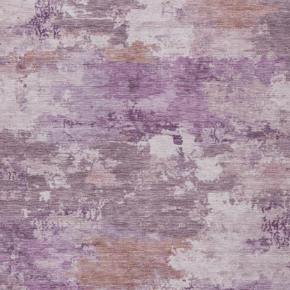5' X 8' Plum And Purple Abstract Washable Indoor Outdoor Area Rug