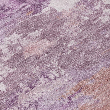 10' X 14' Plum And Purple Abstract Washable Indoor Outdoor Area Rug HomeRoots