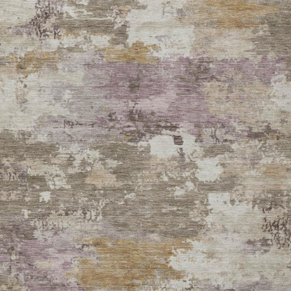 9' X 12' Taupe And Brown Abstract Washable Indoor Outdoor Area Rug — view 7