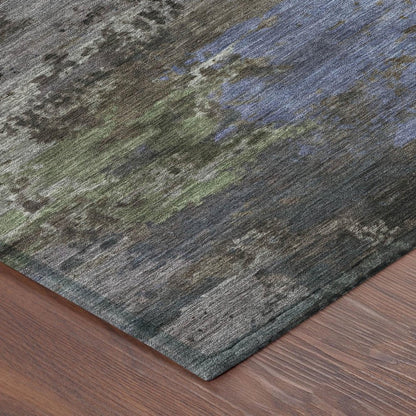 10' X 14' Brown And Graphite Abstract Washable Indoor Outdoor Area Rug HomeRoots