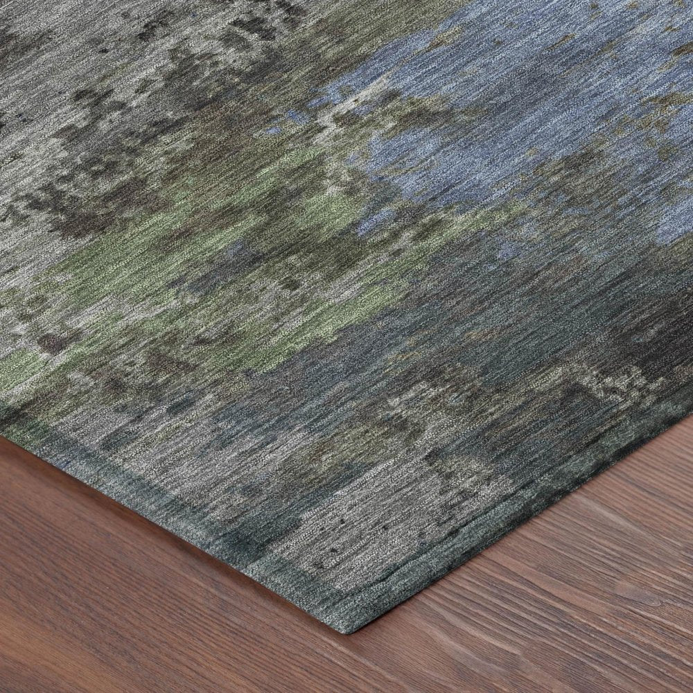3' X 5' Taupe And Brown Abstract Washable Indoor Outdoor Area Rug — view 2