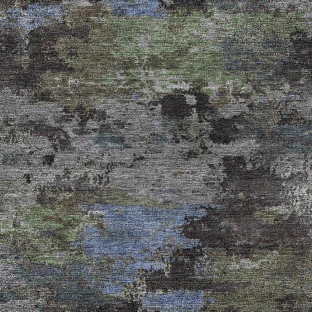 5' X 8' Taupe And Brown Abstract Washable Indoor Outdoor Area Rug