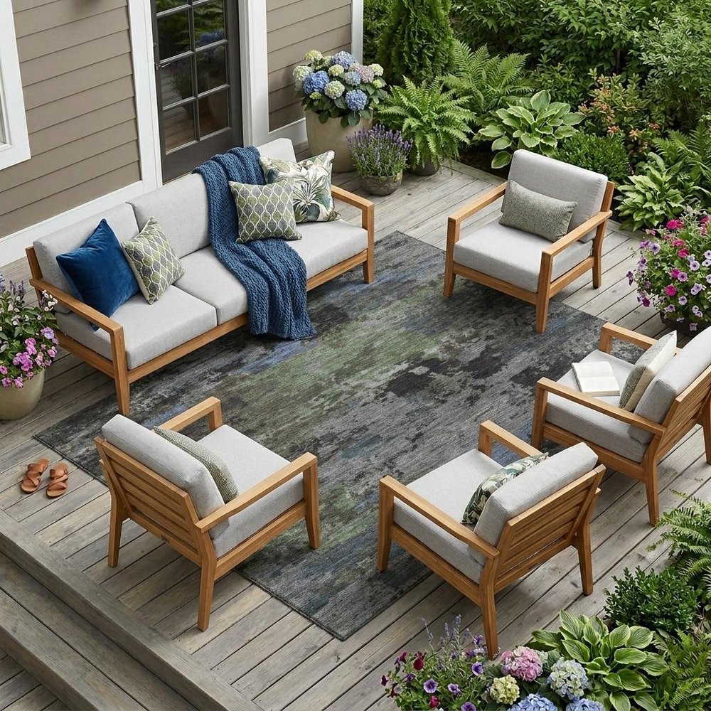 8' X 10' Taupe And Brown Abstract Washable Indoor Outdoor Area Rug HomeRoots