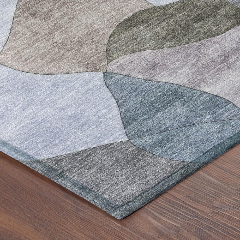 9' X 12' Brown And Graphite Abstract Washable Indoor Outdoor Area Rug HomeRoots