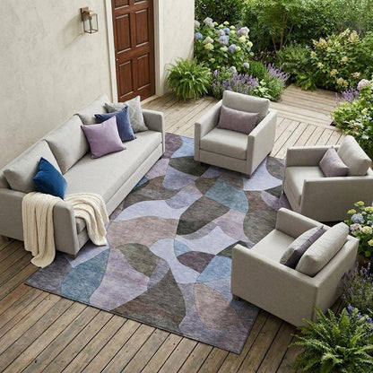 10' X 14' Brown And Graphite Abstract Washable Indoor Outdoor Area Rug HomeRoots
