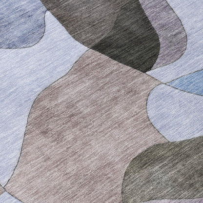 10' X 14' Brown And Graphite Abstract Washable Indoor Outdoor Area Rug HomeRoots