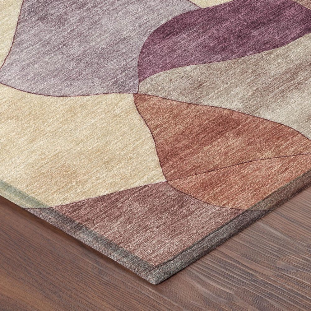 8' X 10' Merlot And Red Abstract Washable Indoor Outdoor Area Rug HomeRoots