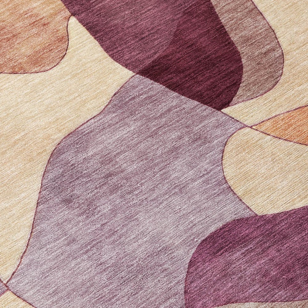 8' X 10' Merlot And Red Abstract Washable Indoor Outdoor Area Rug HomeRoots