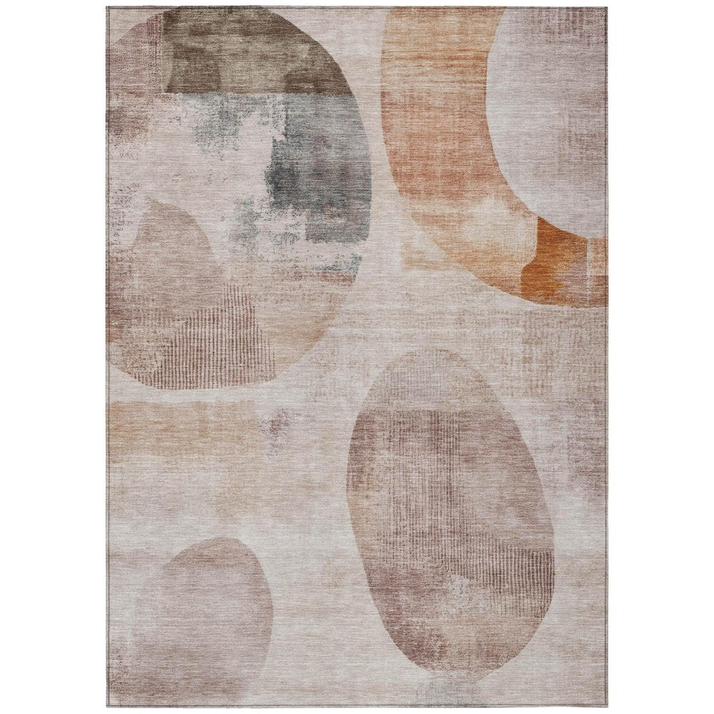 9' X 12' Copper And Orange Geometric Washable Indoor Outdoor Area Rug HomeRoots