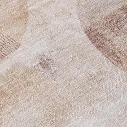 10' X 14' Copper And Orange Geometric Washable Indoor Outdoor Area Rug HomeRoots