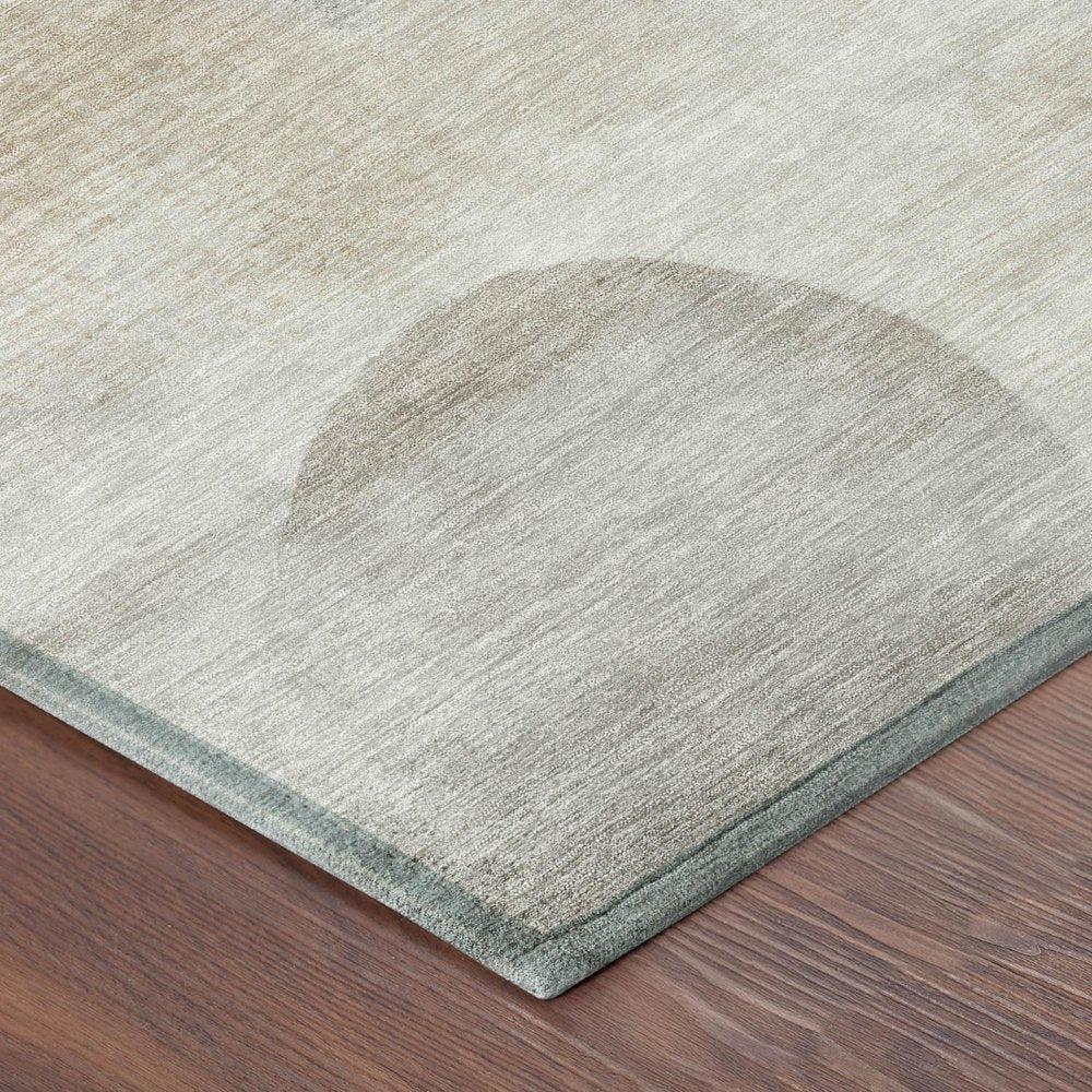 5' X 8' Ivory And Silver Geometric Washable Indoor Outdoor Area Rug HomeRoots