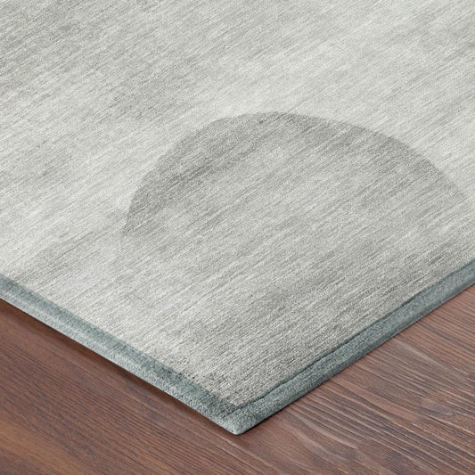8' Taupe And Brown Round Geometric Washable Indoor Outdoor Area Rug HomeRoots
