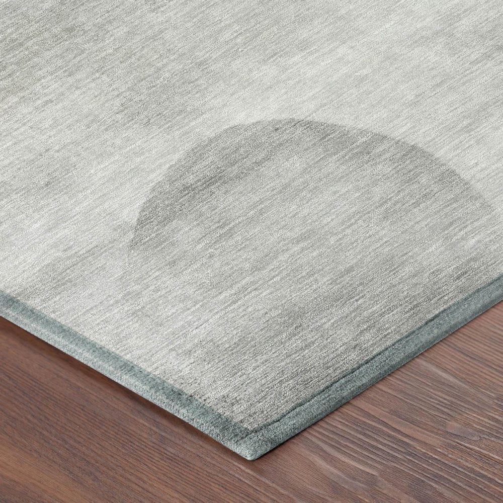 8' Taupe And Brown Round Geometric Washable Indoor Outdoor Area Rug HomeRoots